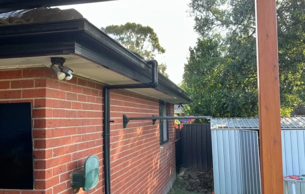 New downpipes and roof drainage